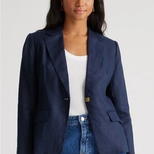 Quince 100% European Linen Structured Blazer Medium